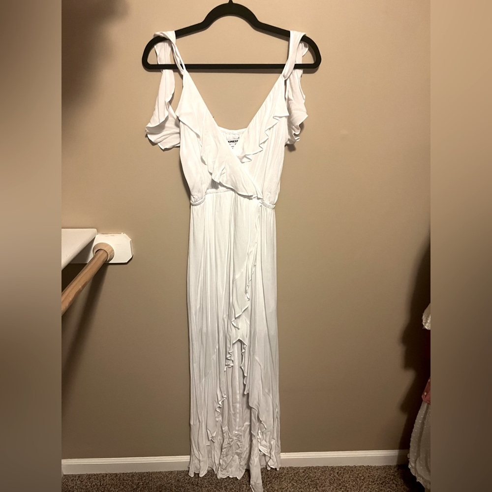 Express small dip hem maxi dress
